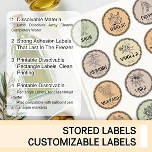 8.5x11 inch đầy đủ tờ trống có thể in dissolvable nhãn hình chữ nhật hình dạng dính sticker cho chai thực phẩm Bao Bì Thư Kích thước - Product Image 4