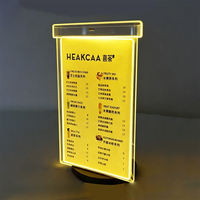 Support d'affichage numérique triangulaire à 3 faces pour promotion de bar, présentoir de table rotatif à LED, porte-menu en acrylique transparent A4 / A5