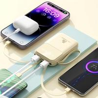 Power Bank Portabel Ultra Tipis 10000mAh Dual USB & Type-C dengan Logo Custom, Cocok untuk Semua Ponsel, Dilengkapi Cetak UV