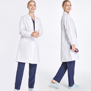 Camici Bianchi per Medici e Dentisti, Camici da Laboratorio per Donna e <span class=keywords><strong>Uomo</strong></span>, Uniformi Ospedaliere Pediatriche, <span class=keywords><strong>Camice</strong></span> Medico Comodo con Colletto - Product Image 6