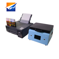 Imprimante UV à plat de taille mini A4, peut imprimer des tasses, des stylos, des cartes d'identité, des CD, du PVC, du verre, du cuir, du métal, des coques de téléphone