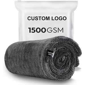 Toallas de Microfibra Ultra Absorbentes para Auto, 24"x36" XL, Doble Bucle Retorcido, Toallas de Secado Rápido para Autos y Camionetas - Product Image 1
