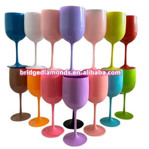 Copas de Vino Bohemias de PP de 16 oz, Irrompibles, Reutilizables, de Color Negro, Rosa y Blanco, para Flautas, Bares, Clubes, Restaurantes, Fiestas en Casa - Product Image 1