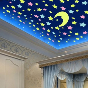 สติ๊กเกอร์ติดผนังรูปดาวเรืองแสง 3 มิติ สำหรับตกแต่งห้องเด็กในเทศกาลคริสต์มาส วัสดุเรซิ่น สไตล์อเมริกัน - Product Image 2
