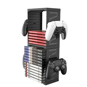 खेल भंडारण टॉवर डिस्क भंडारण शेल्फ सीडी के लिए खड़े हो जाओ बॉक्स रैक 24 खेल PS5 PS4 स्विच HBS-259