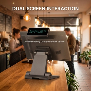 Systèmes de point de vente tout-en-un pliables 15 pouces à écran <span class=keywords><strong>tactile</strong></span>, Windows 10, caisses enregistreuses, terminaux de point de vente, caisses enregistreuses - Product Image 2