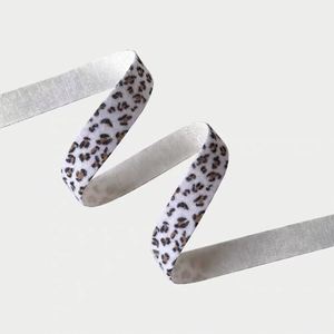 Hot Sale Wild 1/1.5cm Leopard Print Fuzzy <b>Ribbon</b> for Hair Clips & Barrette Making 10 Yards/Roll - Product Image 3