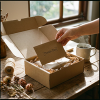Cartes de remerciement personnalisées en papier kraft écologique, cartes de vœux minimalistes brunes pour petites entreprises, cadeaux de mariage