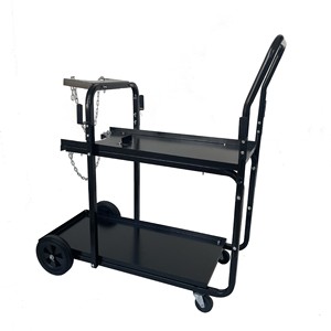 Welding Machine Cart Double Layer Steel Mobile <b>Tool</b> <b>Trolley</b> Industrial Black Four Wheel 1040x500x1100 - Product Image 2