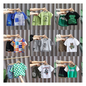 Conjuntos de <span class=keywords><strong>Ropa</strong></span> Estilo Chino para Niños de 1 a 5 Años, Verano 2026, Camisa de Lona de Algodón/Spandex con Estampado Animal, <span class=keywords><strong>Ropa</strong></span> Infantil Económica - Product Image 2