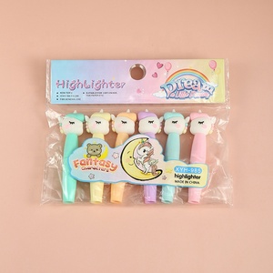 Resaltador <span class=keywords><strong>de</strong></span> papelería, marcador fluorescente <span class=keywords><strong>de</strong></span> <span class=keywords><strong>unicornio</strong></span>, bolígrafo <span class=keywords><strong>de</strong></span> 6 colores, marcador lindo - Product Image 6