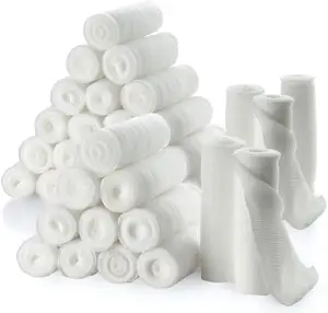 Fabrika doğrudan satış gazlı bez bandaj rulo 4x4.1 Yards 36 Rolls-her rulo bireysel paketi