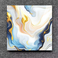 Carreaux de porcelaine émaillés métalliques effet marbre bleu et or 60x60 cm pour la maison – Luxe et Abordabilité