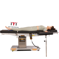 Table d'opération médicale électrique multifonctionnelle à double commande en acier inoxydable