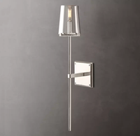 Applique murale LED industrielle moderne en verre Décoration minimaliste Applique murale pour chevet Salle de bain Hôtel Salon Salle à manger