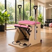 Chaise de Pilates en bois avec pédale fendue pour la stabilité, machine de réforme d'exercices combinés, poignées Pila, accessoires d'entraînement de yoga et de fitness