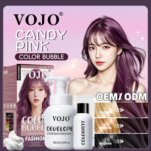 VOJO Pewarna Rambut Bubble Grosir 12 Pilihan Warna Bebas Amonia & Formula Tumbuhan Lembut Tahan Lama Menutup Uban OEM Label Pribadi - Product Image 5