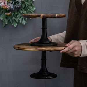 Vendita calda di lusso <span class=keywords><strong>in</strong></span> <span class=keywords><strong>legno</strong></span> di Acacia torta Stand con funzione rotante <span class=keywords><strong>per</strong></span> matrimonio festa di laurea di compleanno feste <span class=keywords><strong>per</strong></span> ristoranti - Product Image 5