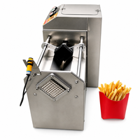 Hoge snelheid automatische roestvrijstalen commerciële friet- en aardappelreepjes snijmachine voor fastfood centrale keukens