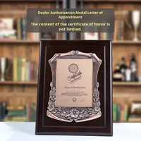 Plaque de récompense en bois commémorative créative personnalisée-pour autorisation Certificat de retraite Donation d'honneur Trophées élégants