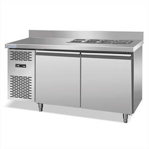 Mesa de Preparación de <span class=keywords><strong>Pizza</strong></span> Personalizada de Acero Inoxidable con Refrigerador de Ensaladas con Enfriamiento por Aire para <span class=keywords><strong>Buffet</strong></span> - Product Image 4