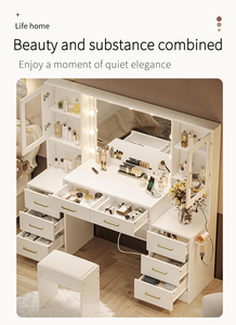 Meilleure vente 2025, <span class=keywords><strong>coiffeuse</strong></span> minimaliste, meuble multifonctionnel tout-en-un, <span class=keywords><strong>coiffeuse</strong></span> de chambre à coucher - Product Image 4