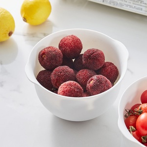 Kitchen <b>Sink</b> Fruit & Vegetable Washer PP Plastic Fruit Washing Draining Basket <b>Sieve</b> Colander & Strainer Bowl Set for Home Use - Product Image 2