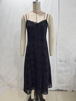 UNIZERA 2026 Nouvelle Robe d'été pour Femme à Bretelles, Motif Pois, Faux Fendu, Bordure en Dentelle 37002528