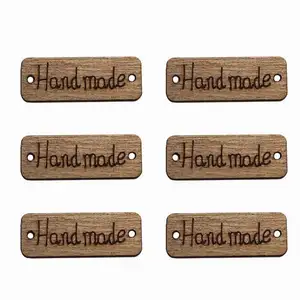 Vintage Houten Handleiding Label Handleiding Brief Geschenkverpakking Houten Label Diy