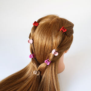 คลิปหนีบผมพลาสติกขนาดเล็กขายส่ง,คลิปหนีบผมสีด้านกรงเล็บเป็ดที่หนีบผมสีลูกกวาดสำหรับผู้หญิง - Product Image 5