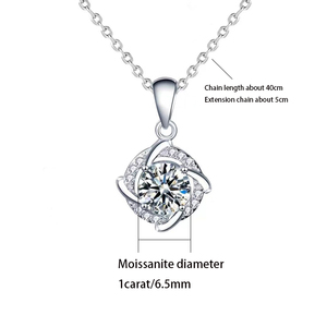 Unisex 925 Silver Destiny Halskette mit 1CT VVS1 Moissan ite Anhänger Zertifikat für Männer und Frauen enthalten - Product Image 6