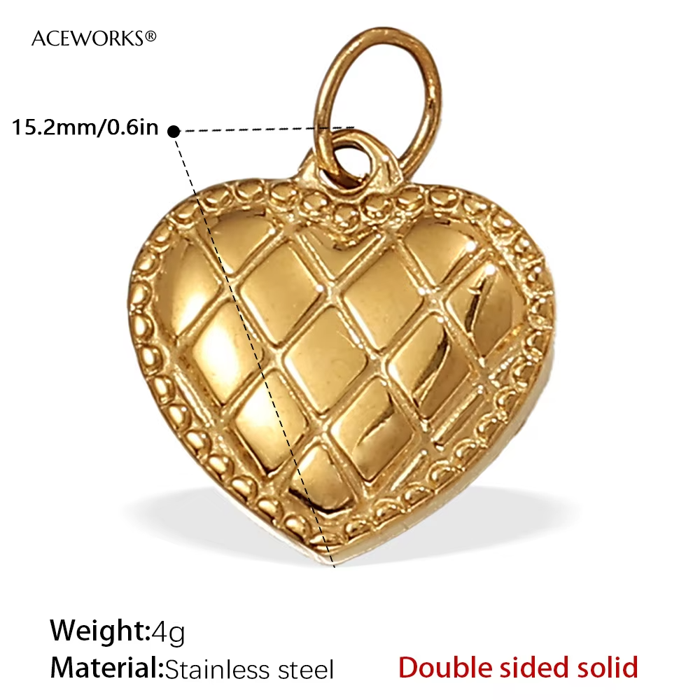 Pj444g double-sided solid gold pendant