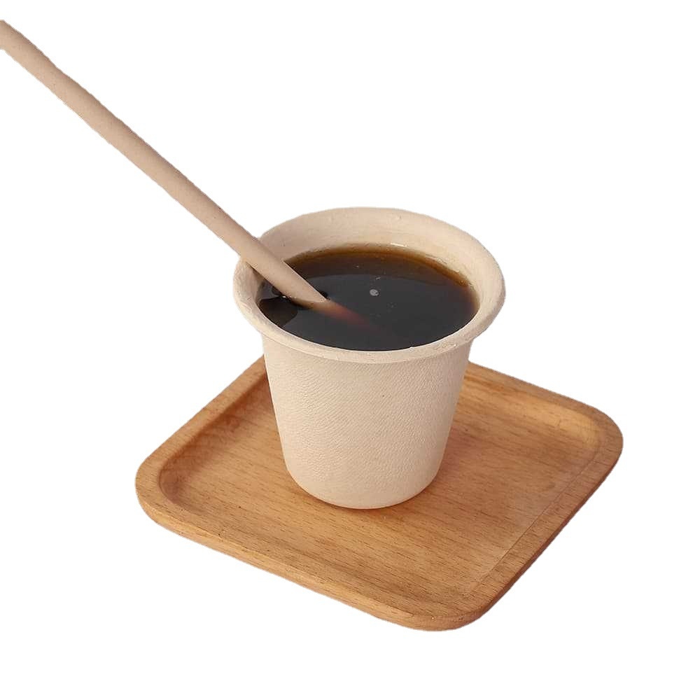 Disposable Paper Plate Bowl Bamboo Fiber Biodegradable Barbecue Birthday Cake Tray Thickened Dinner Dish Painting Plate CW-CP