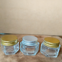 25g Mini Zeshoekige Anti-Muggen Kruidenzalf Glazen Potje met Aluminium Deksel Cadeau Spotgoed
