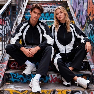 2026 New Arrival Unisex Two-Piece Zip up Nylon Jacket and Jogger <b>Pants</b> Sets Sportswear Casual Oversized Streetwear Tracksuit Set - Product Image 2