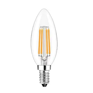 Lampadine a led lampada a filamento antico a risparmio energetico E14 bocca a vite C35 lampadario a candela a bolle a punta lampadario in vetro 2w lampadina