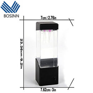 <span class=keywords><strong>Lampe</strong></span> de nuit fantaisie <span class=keywords><strong>méduse</strong></span> de chevet LED Aquarium en acrylique avec lumières changeantes de couleur Fonctionnant sur piles pour la relaxation en chambre - Product Image 4