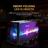 Pantalla LED de Alto Rendimiento con Amplia Aplicación, Cabina de DJ LED Plegable para Bares, Clubes, Exposiciones, Escenarios, Fiestas y Espectáculos