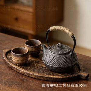 Wooden <b>Trays</b> For <b>Tea</b> And Snacks Ginkgo Leaf Shape Natural Wood Home Coffee Shop Serving <b>Tray</b> - Product Image 4