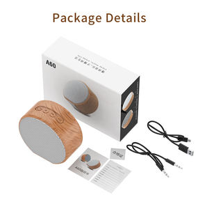 <span class=keywords><strong>A60</strong></span> A70 Mini haut-parleur radio portable en bois TWS Studio sans fil Blue tooth pour cadeau - Product Image 4