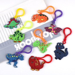 Porte-clés dinosaure PVC accessoires en caoutchouc souple Couple sac pendentif porte-clés coloré - Product Image 1