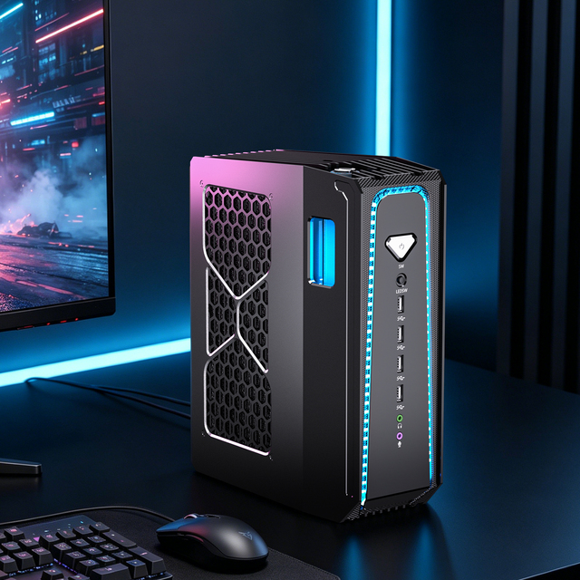 High Performance Mini PC AMD R5 7600X RTX3060 12G All-in-one Water Cooled Gaming Host