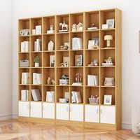 Bibliothèque en bois massif au design moderne en bois de tonneau de vin avec accents en métal et finition dégradée pour le salon