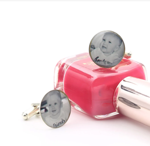 <span class=keywords><strong>Gemelos</strong></span> de Plata de Ley 925 para foto de bebé, <span class=keywords><strong>gemelos</strong></span> conmemorativos, regalo de compromiso, accesorio de tela deportiva para regalo de hombre - Product Image 1