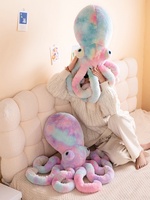 Fabricant en gros de jouets en peluche super doux en coton PP, en forme de pieuvre simulée, aux couleurs vives et personnalisées, pour cadeaux de fêtes