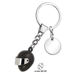 Llavero Pequeño Negro con Forma de Casco, Accesorio para Llaves de Coche, Monedero - Product Image 1