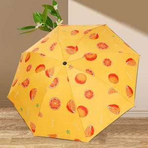 Parapluie pliant manuel anti-UV pour étudiants, motif fruits mignons, double usage soleil et pluie pour femmes - Product Image 4