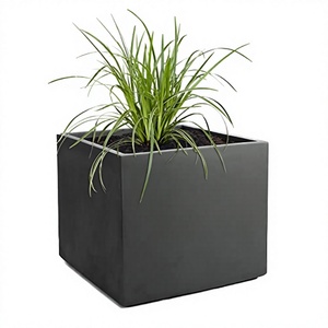 Bac à plantes carré en fibre de verre Anthracite 17x50x17cm *Résistant au gel* *Protection UV* *Qualité européenne* - Product Image 4