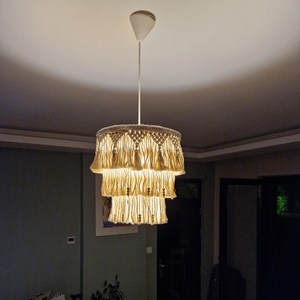 Pantalla de lámpara de macramé, cubierta de luz colgante Bohemia, tapiz tejido nórdico, pantalla, decoración Bohemia moderna para el hogar y la Oficina - Product Image 3