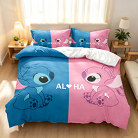 Juego de Ropa de Cama ChamXue, Funda de Edredón y Fundas de Almohada, Serie de Dibujos Animados de Animales, Juego de Ropa de Cama Moderna de 3 Piezas con Estampado de Microfibra, Tela de 200 Hilos